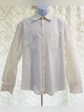 Armani Exchange A/X Men’s White Button Down Dress Shirt Regular Fit Size L